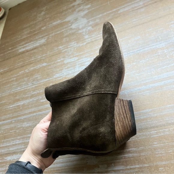 Isabel Marant Suede Ankle Boots Brown Boho Western Preppy Womens 7 - Picture 6 of 11
